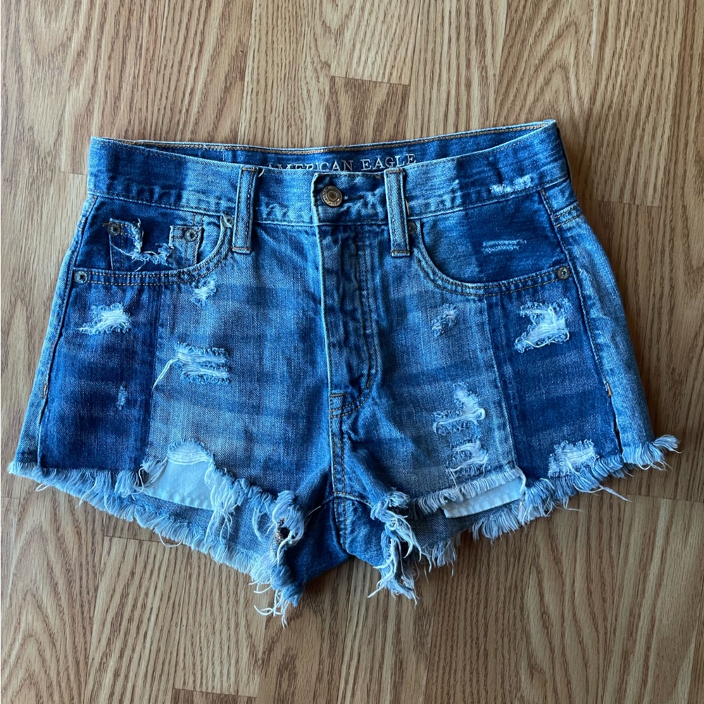 American Eagle high waist denim shorts